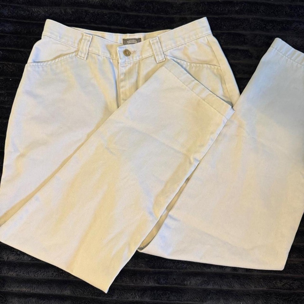 Riders Casuals cream/ light khaki wide leg pants. Size 8M